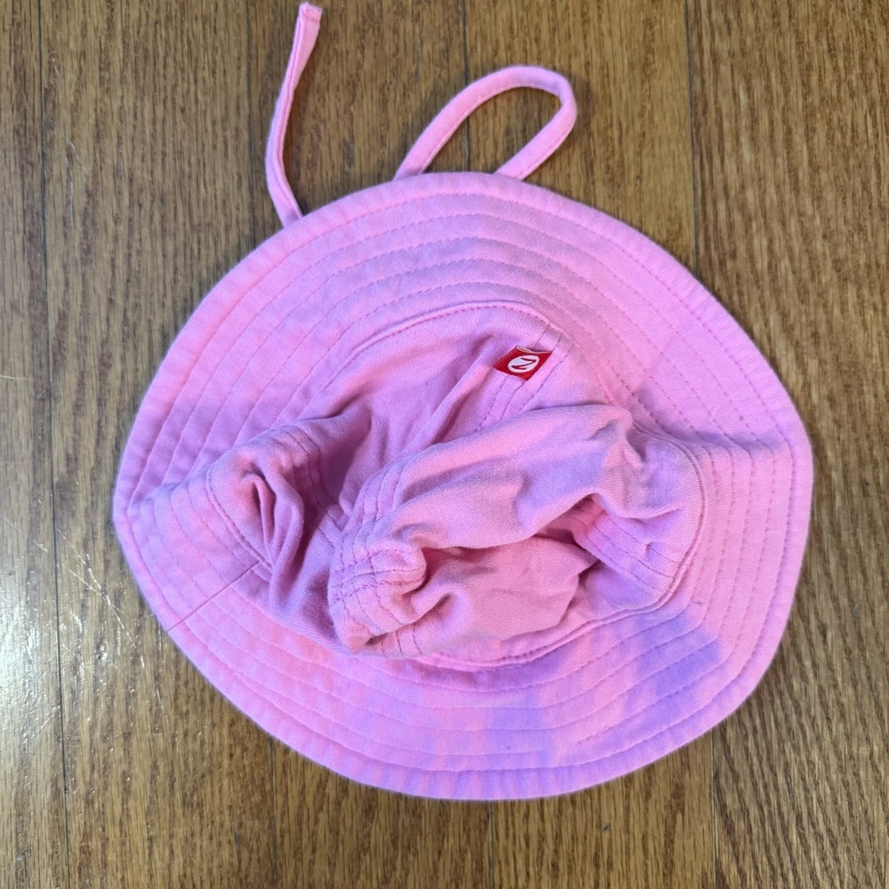 Zutano Pink Bucket Hat Girls Size 12M - Picture 2 of 5